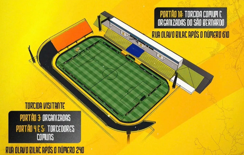 Mapa do Estádio Primeiro de Maio